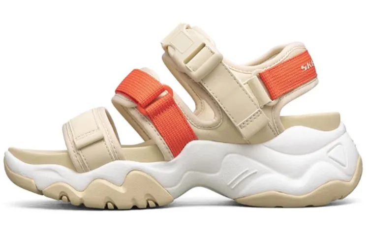 Skechers D'LITES 3.0 Mesh Beach Sandals Women's Yellow Orange