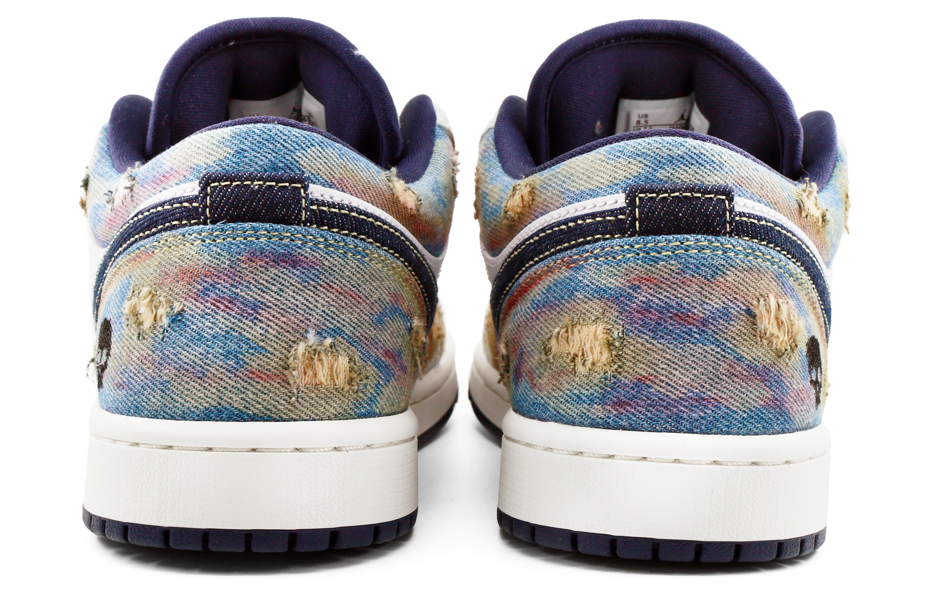 Nike Air Jordan 1 Washed Denim Abrasion Resistant Breathable Low top Vintage Basketball Shoes Men’s