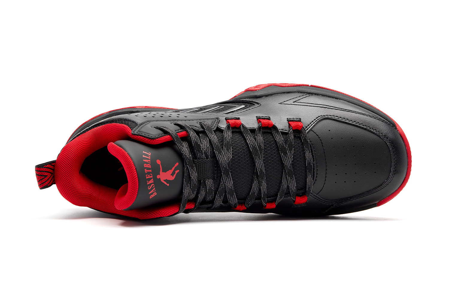 QIAODAN City Hero Mid top Basketball Shoes Men’s Black Red