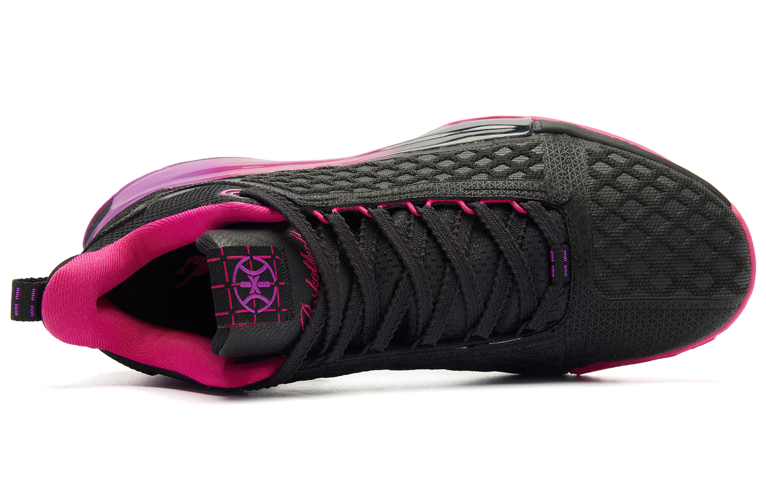 QIAODAN Halberd 7 Basketball Shoes Men’s Mid Top Black Flying Shadow Purple