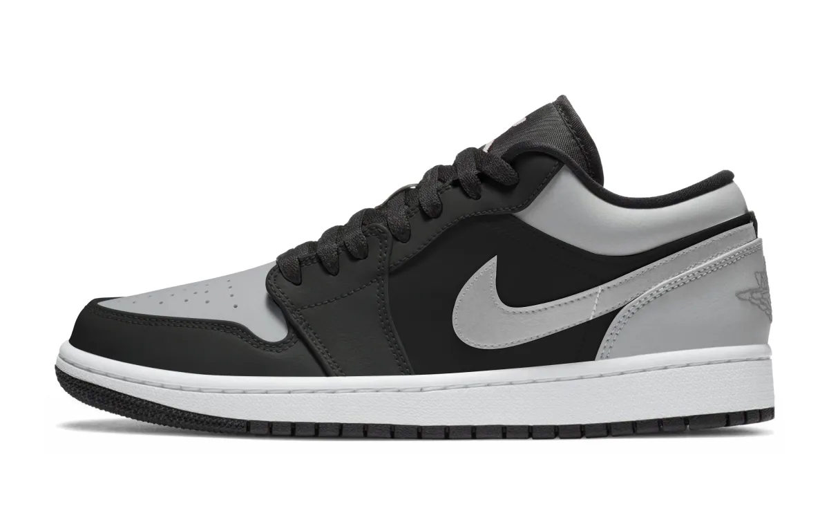 Jordan Air Jordan 1 Low top Skateboard Shoes Unisex Black Gray