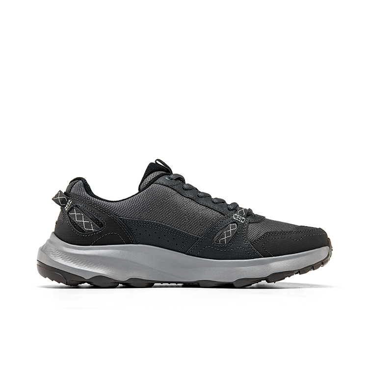 Skechers OUTDOOR Synthetic Leather Fashion Low top Mountaineering Hiking Shoes Men’s Charcoal