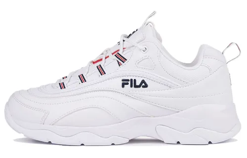 FILA Ray Textile, Synthetic Leather Low top Chunky Sneakers Unisex White
