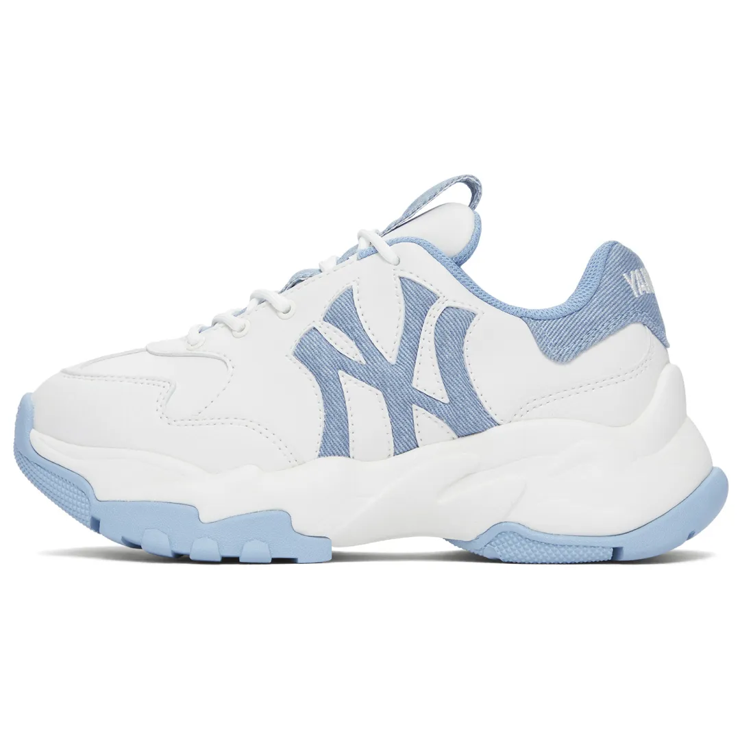 MLB New York Yankees Height Increasing Low top Chunky Sneakers Unisex White Blue