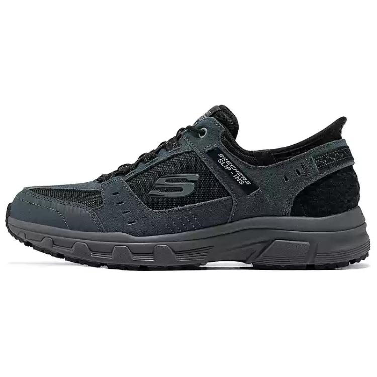 Skechers OUTDOOR MENS Comfortable Abrasion Resistant Abrasion Resistant Low top Mountaineering Shoes Men’s Silver Black