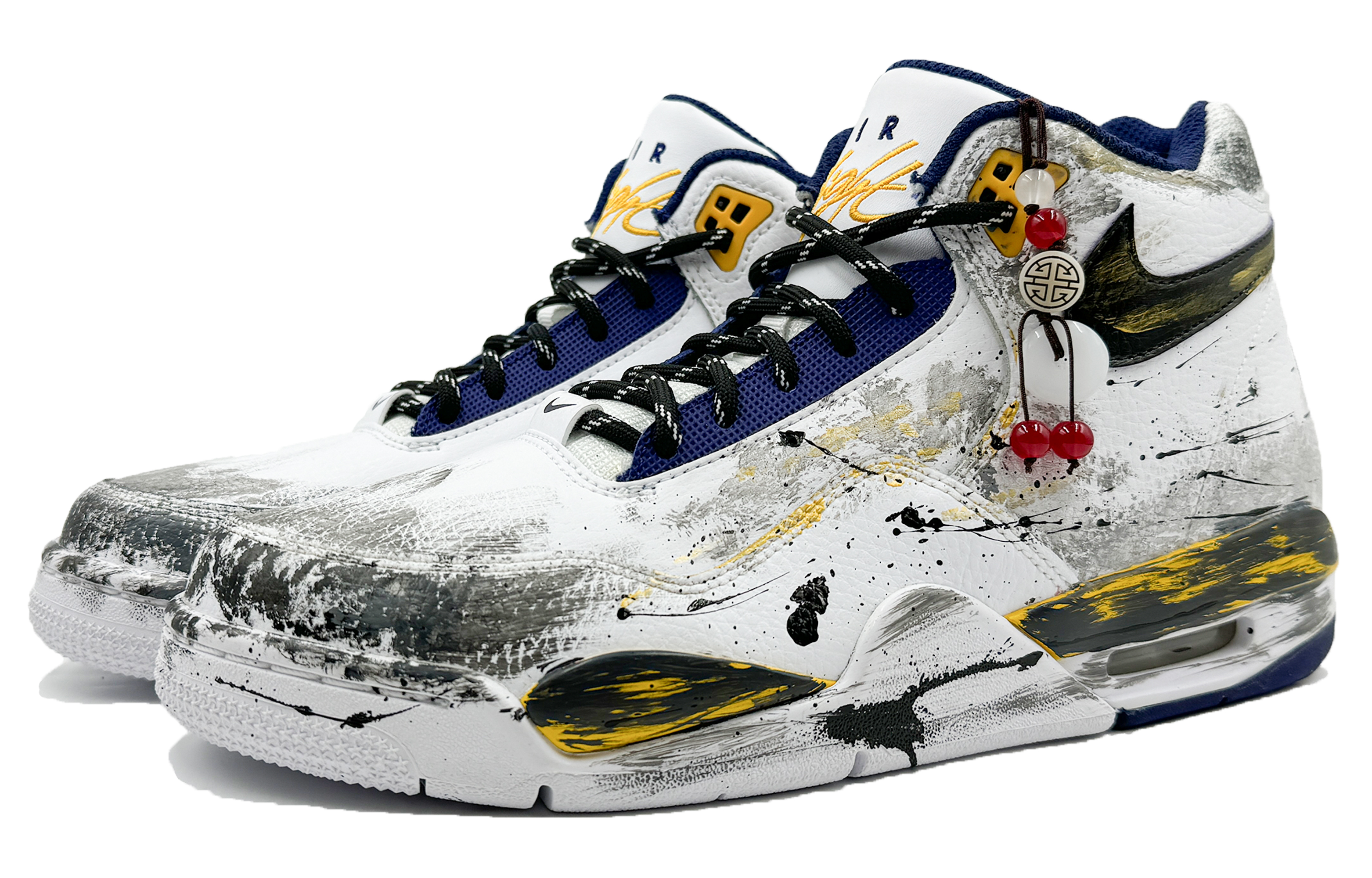 Nike Flight Legacy Mid top Vintage Basketball Shoes Men’s White