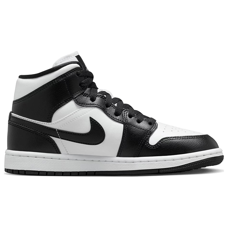 Jordan Air Jordan 1 Abrasion Resistant Slip Resistant Mid top Vintage Basketball Shoes Women’s Black White