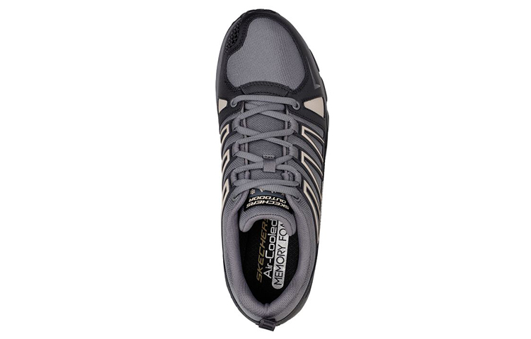 Skechers Escape Plan Textile, Leather Low top Hiking Shoes Men’s Black Gray