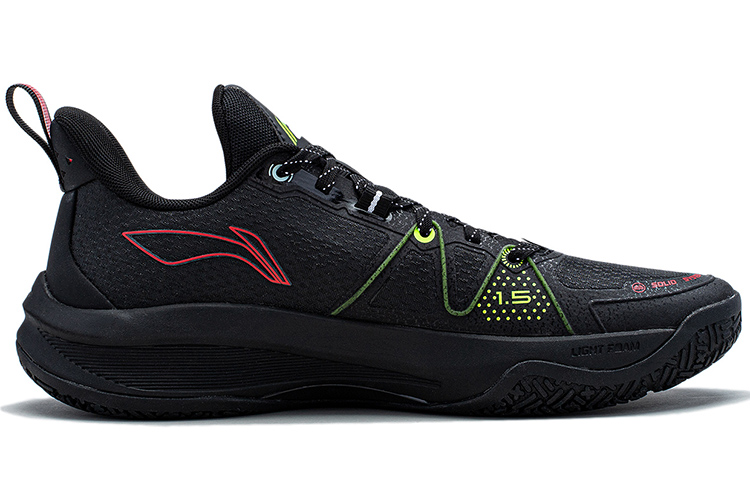Li Ning Light Speed 1.5 Textile, Synthetic Leather Abrasion Resistant Breathable Rebound Low top Basketball Shoes Men’s