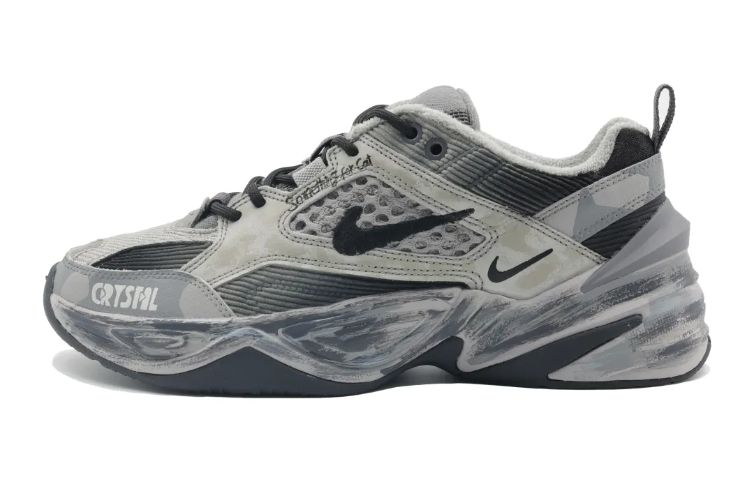Nike M2K Mist Performance Slip Resistant Abrasion Resistant Low top Chunky Sneakers Unisex Gray Black