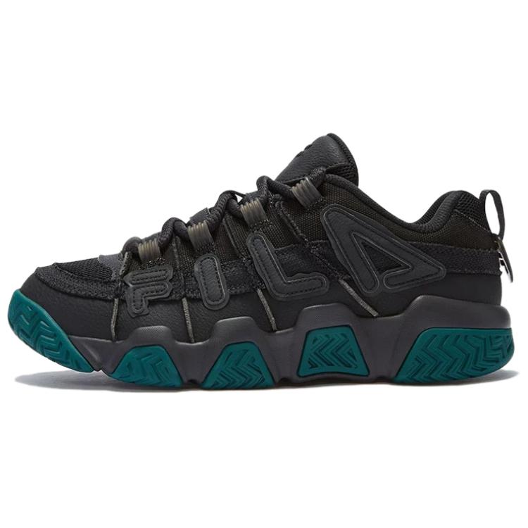 FILA FUSION BUSTER Puffy Shoes Low top Vintage Basketball Shoes Men's Black