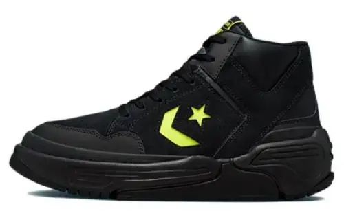 Converse Weapon CX Monster Clash Leather Mid Top Retro Basketball Shoes Unisex Black