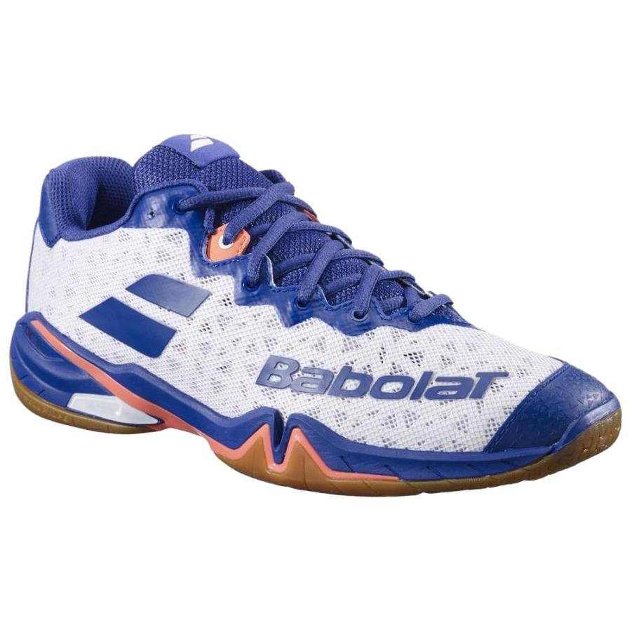 Babolat SHADOW 4 Slip Resistant Abrasion Resistant Low top Badminton Shoes Men’s White Blue