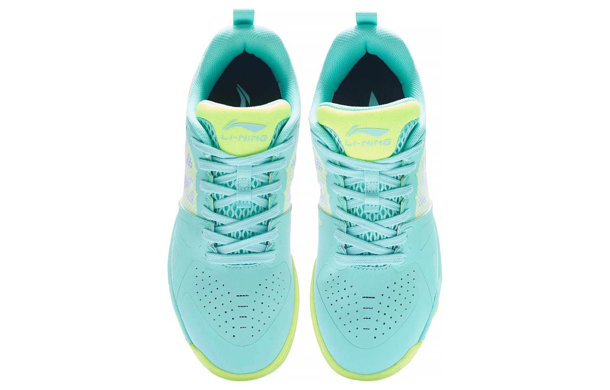 Li Ning Cushioning Slip Resistant Abrasion Resistant Low top Table Tennis Shoes Unisex Fluorescent Bright Green