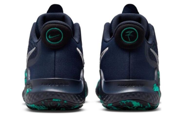 Кроссовки Nike KD Trey 5 IX EP (темно-синий / зеленый) — Тёмно-синий / зелёный — фото 4