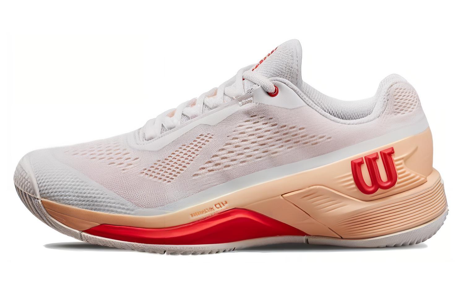 Wilson Rush Pro Abrasion Resistant Low top Tennis Shoes Women’s White Pink
