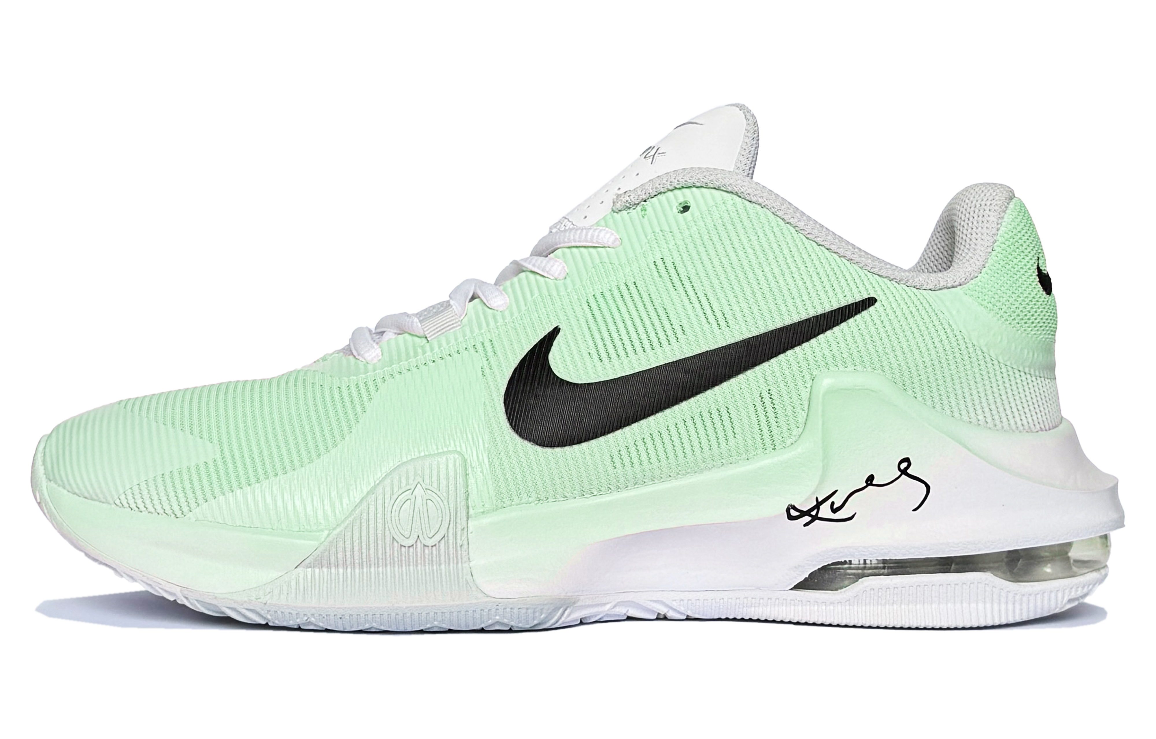 Nike Air Max Impact 4 Lunar Post, Firefly Forest Abrasion Resistant Low top Basketball Shoes Men’s Green White