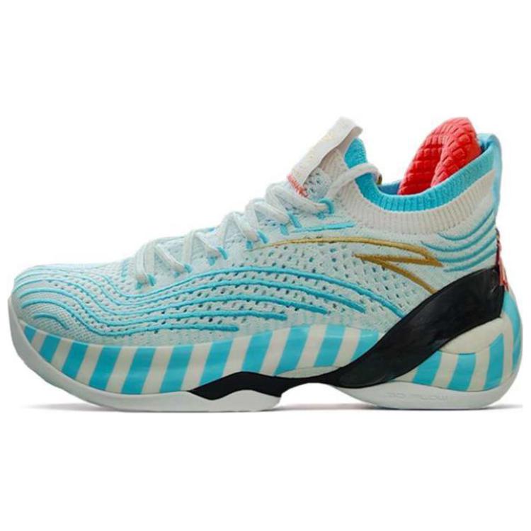Anta KT7 Cushioning, Wear Resistant High top Basketball Shoes Men's Ice Blue