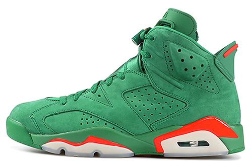 Jordan Air Jordan 6 Retro NRG \"Green Suede Gatorade\" OG model Gatorade shock-absorbing balance high-top retro basketball shoes men's green