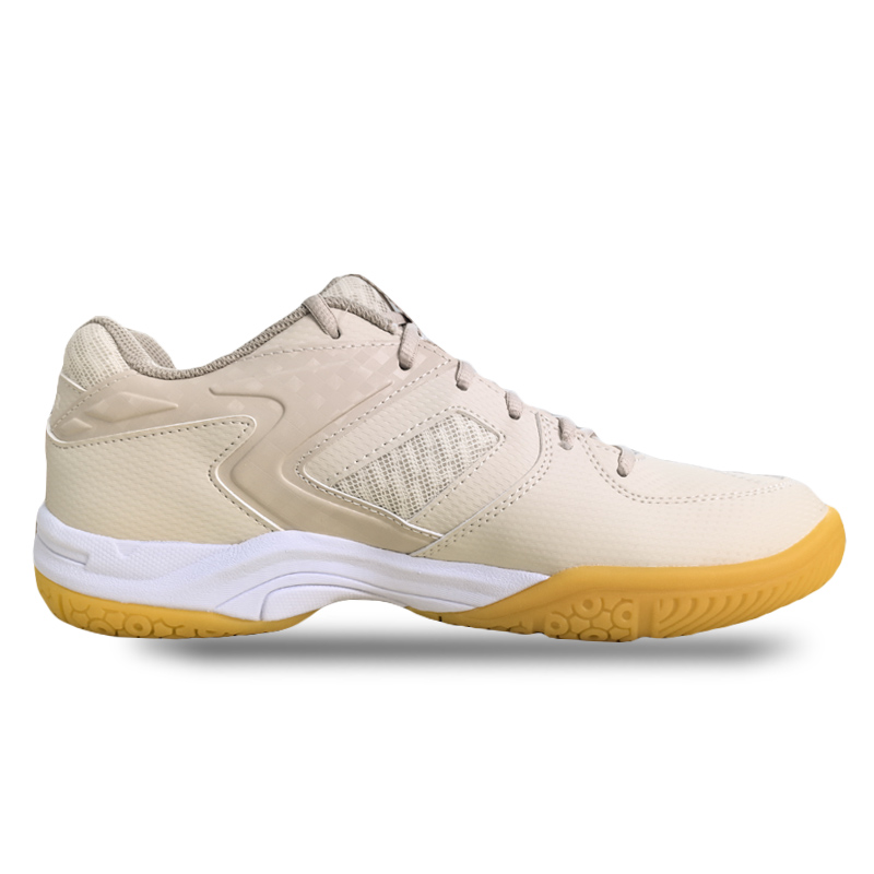 VICTOR Cushioning Slip Resistant Abrasion Resistant Low top Badminton Shoes Unisex Ecru