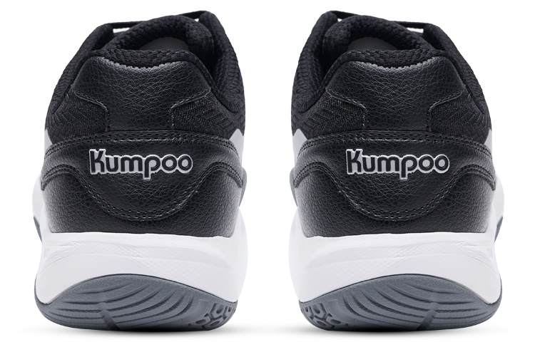 KUMPOO Hydrogen Cloud Textile, Synthetic Leather Slip Resistant Coverage Support Low top Badminton Shoes Unisex Black