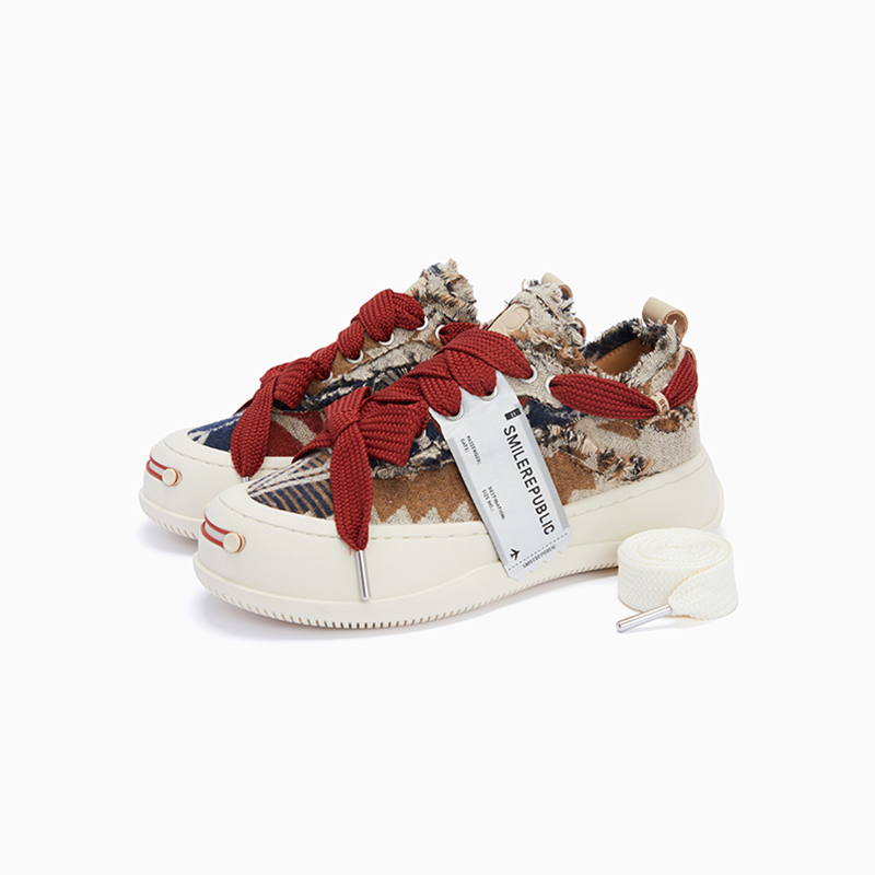 SMILEREPUBLIC Open Ended Smiling Collection Low top Canvas Shoes Unisex Multicolor