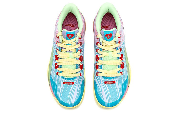 XTEP Lin Generation Cushioning Slip Resistant Abrasion Resistant Low top Basketball Shoes Men’s Light Pink