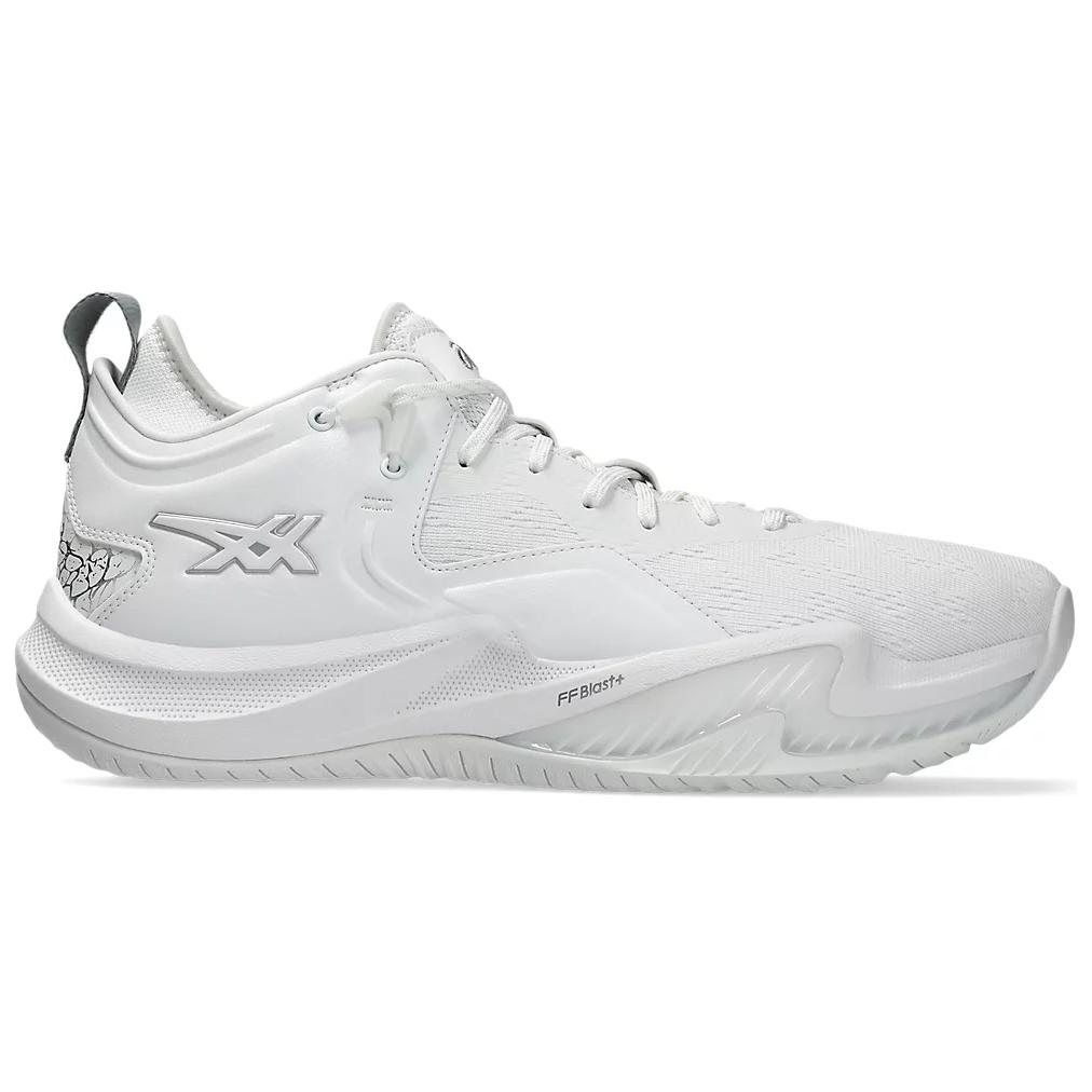 Asics Nove Surge Abrasion Resistant Low top Basketball Shoes Unisex White Silver