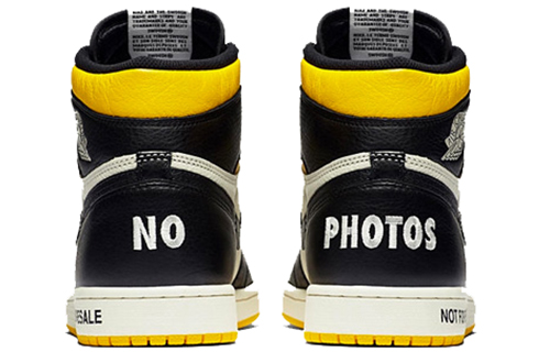 Кроссовки Air Jordan 1 Retro High Nrg Not For Resale (черно-желтые) — Чёрный / жёлтый — фото 5