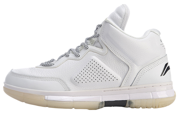 Li Ning Basketball Shoes Men’s Mid Top White/Red