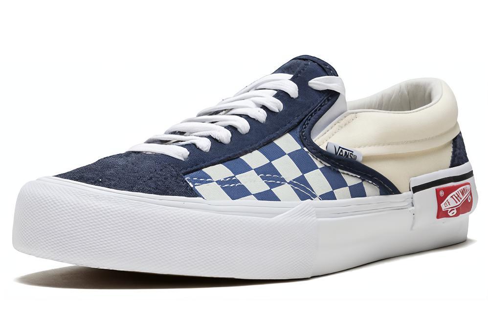 Слипоны Vans Vault Slip-On Cap LX Dr (сине-белые) — Синий / белый — фото 2