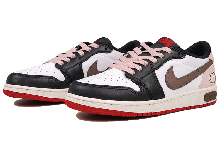 Jordan Air Jordan 1 RISK Low top Vintage Basketball Shoes GS Pink Brown