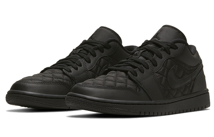 Jordan 1 Low Triple Black Quilted Women’s