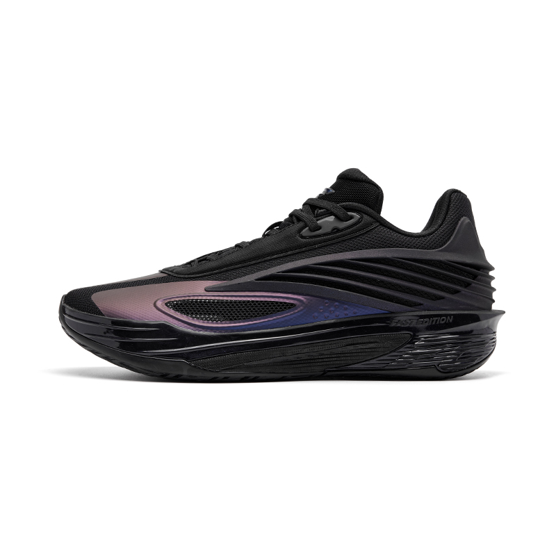 QIAODAN FE3.5 Hologram Cushioning Slip Resistant Breathable Anti Twist Grip Low top Basketball Shoes Men’s Black