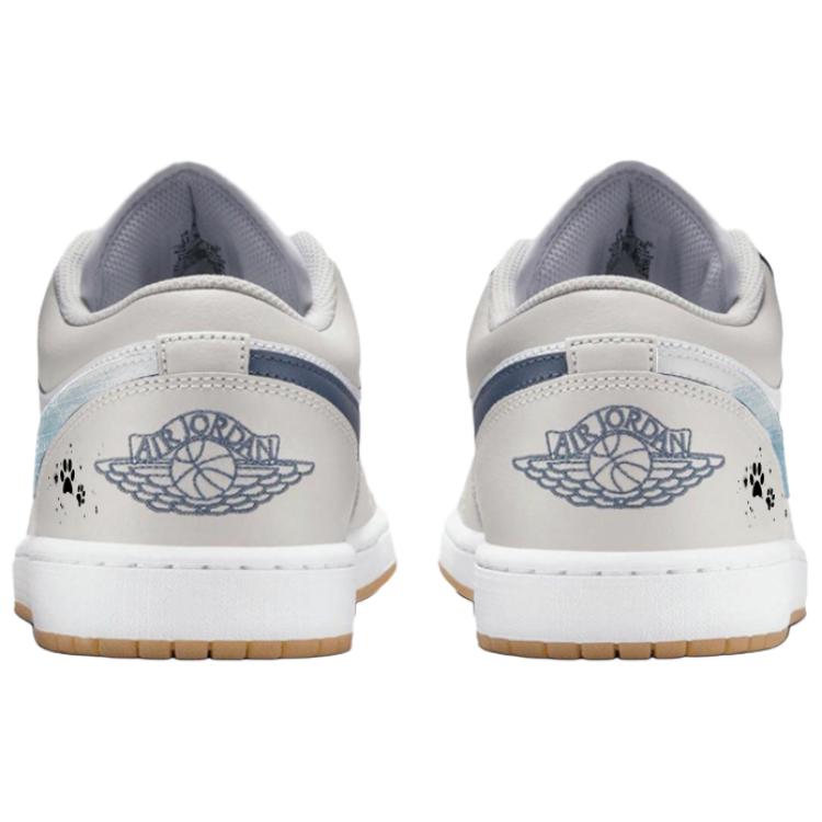 Jordan Air Jordan 1 Vintage Basketball Shoes Unisex Low Top White/Gray