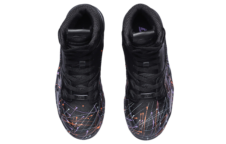 Li Ning 937 Deluxe Hi Synthetic Leather, Top Grain Cow Leather Cushioning Slip Resistant Abrasion Resistant Rebound