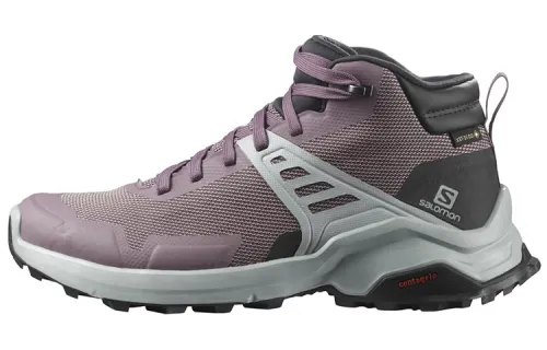 SALOMON OUTpulse Fabric Abrasion Resistant Mid top Mountaineering Hiking Shoes Women's Dusty Pink