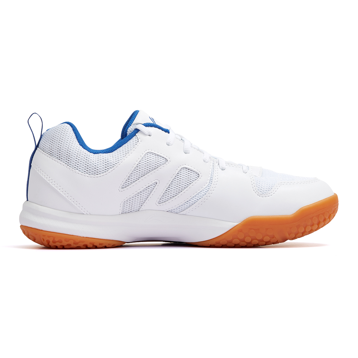 Li Ning Ace Textile, Synthetic Leather Slip Resistant Abrasion Resistant Low top Badminton Shoes Unisex White