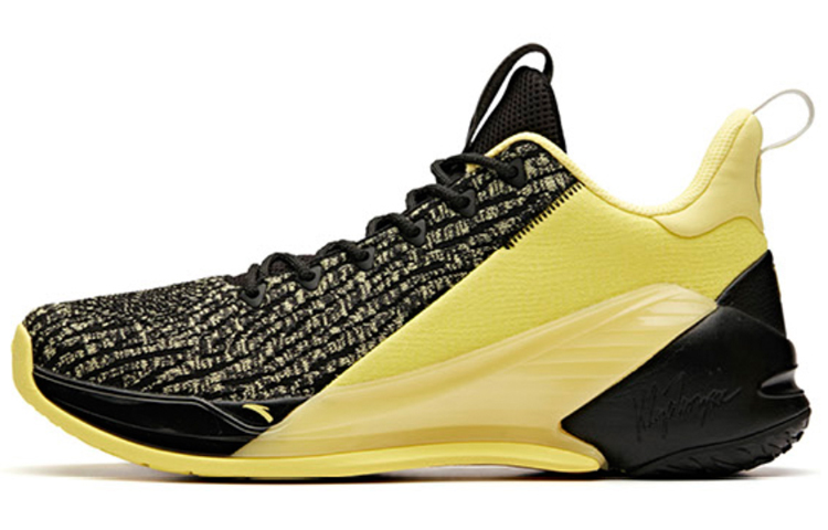 Anta KT4 Cushioning Slip Resistant Breathable Low top Basketball Shoes Men's Yellow Black