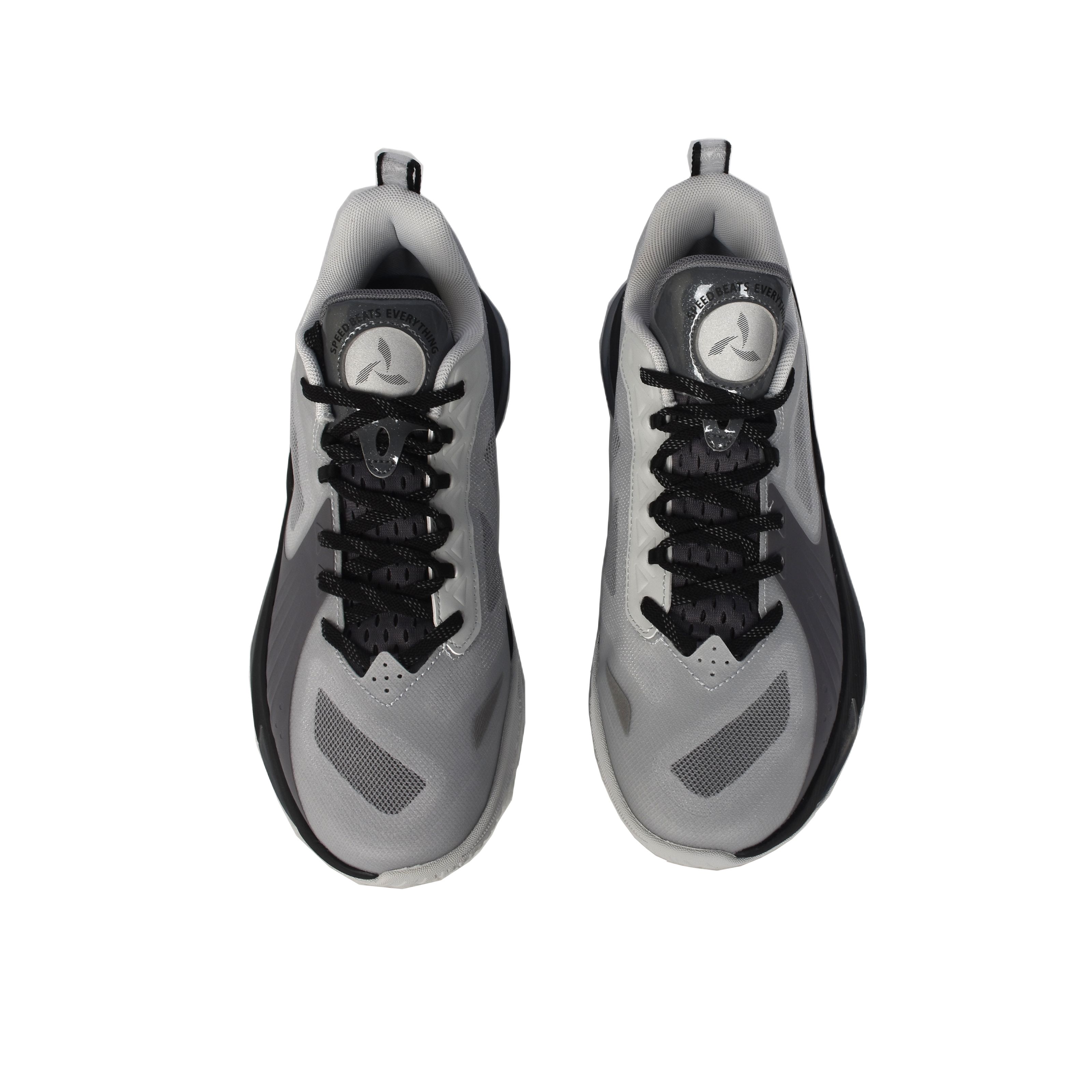 QIAODAN Coverage Support Low top Basketball Shoes Men’s Gray Silver Coal Gray