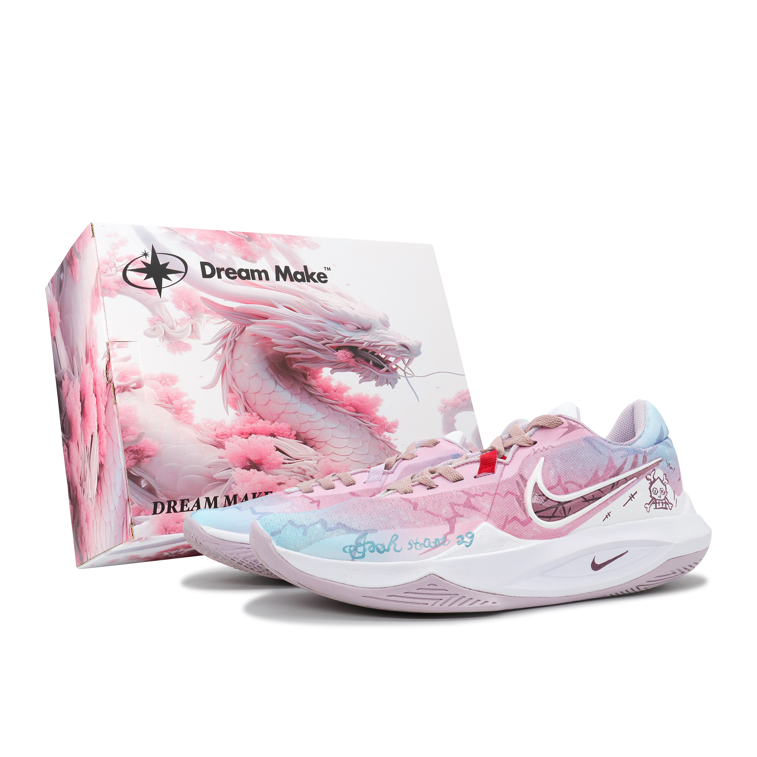 Nike Precision 6 Basketball Shoes Unisex Low Top Pink