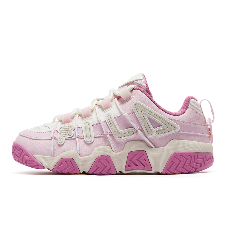 FILA FUSION BUSTER Puffy Shoes Low top Basketball Shoes Women’s Light Lilac Pink Foam White