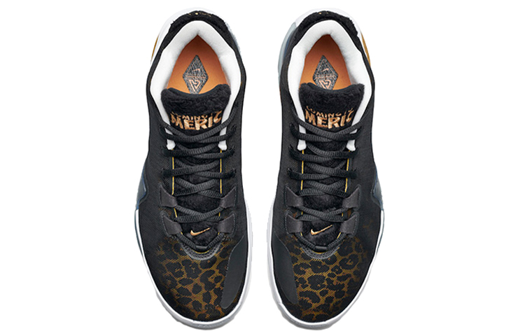 Мужские кроссовки Nike Freak 1 Zoom "Coming to America" (черно-золотые) — фото 4