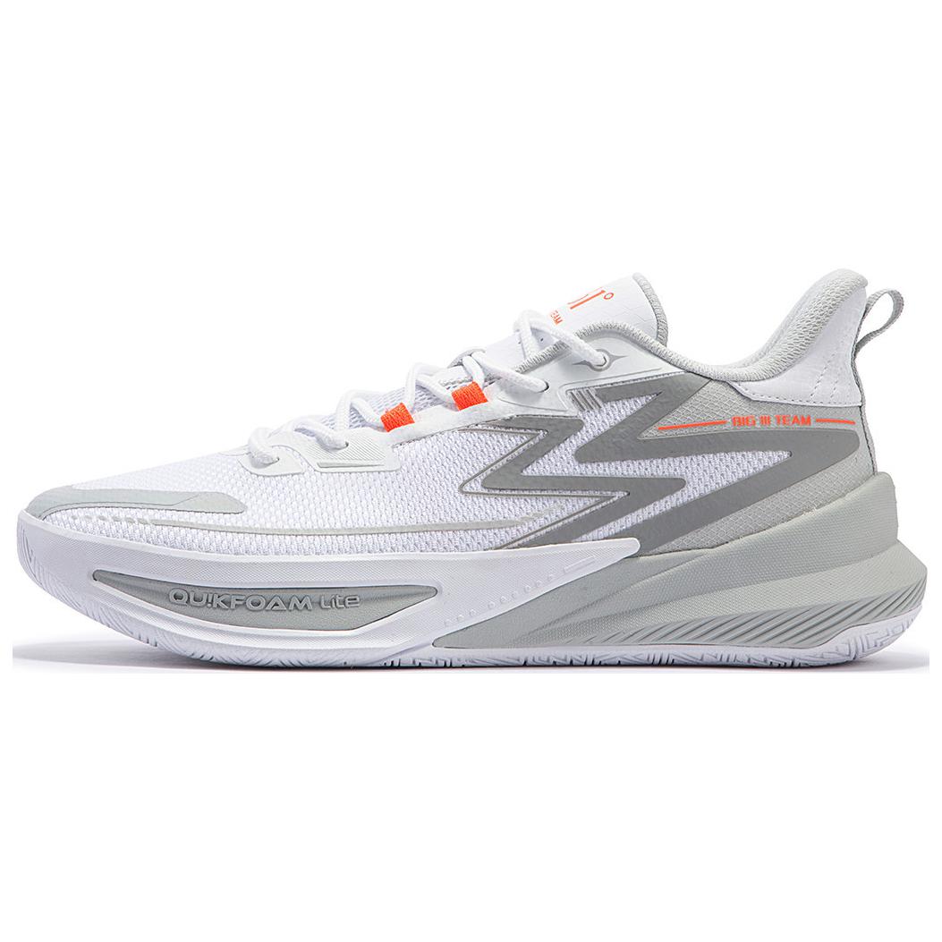 361° Big3 Team Big3 Team 2 Mesh Abrasion Resistant Low top Basketball Shoes Men’s White Gray