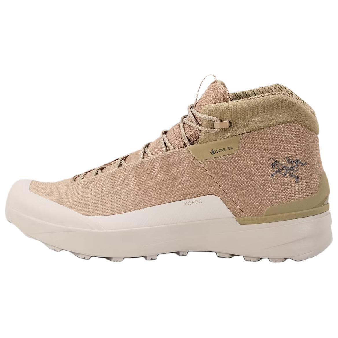 Arc’teryx Slip Resistant Abrasion Resistant Mid top Hiking Shoes Men’s Ecru