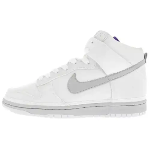 Nike Dunk High Slip Resistant Abrasion Resistant Mid top Basketball Shoes Unisex White