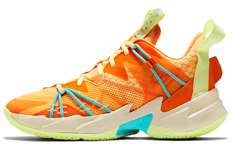 Jordan Why Not Zer0.3 Why Not SE \"Atomic Orange\" Round head lace, mesh, shock-absorbing, anti-slip and wear-resistant, middle-top Air practical basketball shoes, men and women same style, orange, green and blue, domestic version
