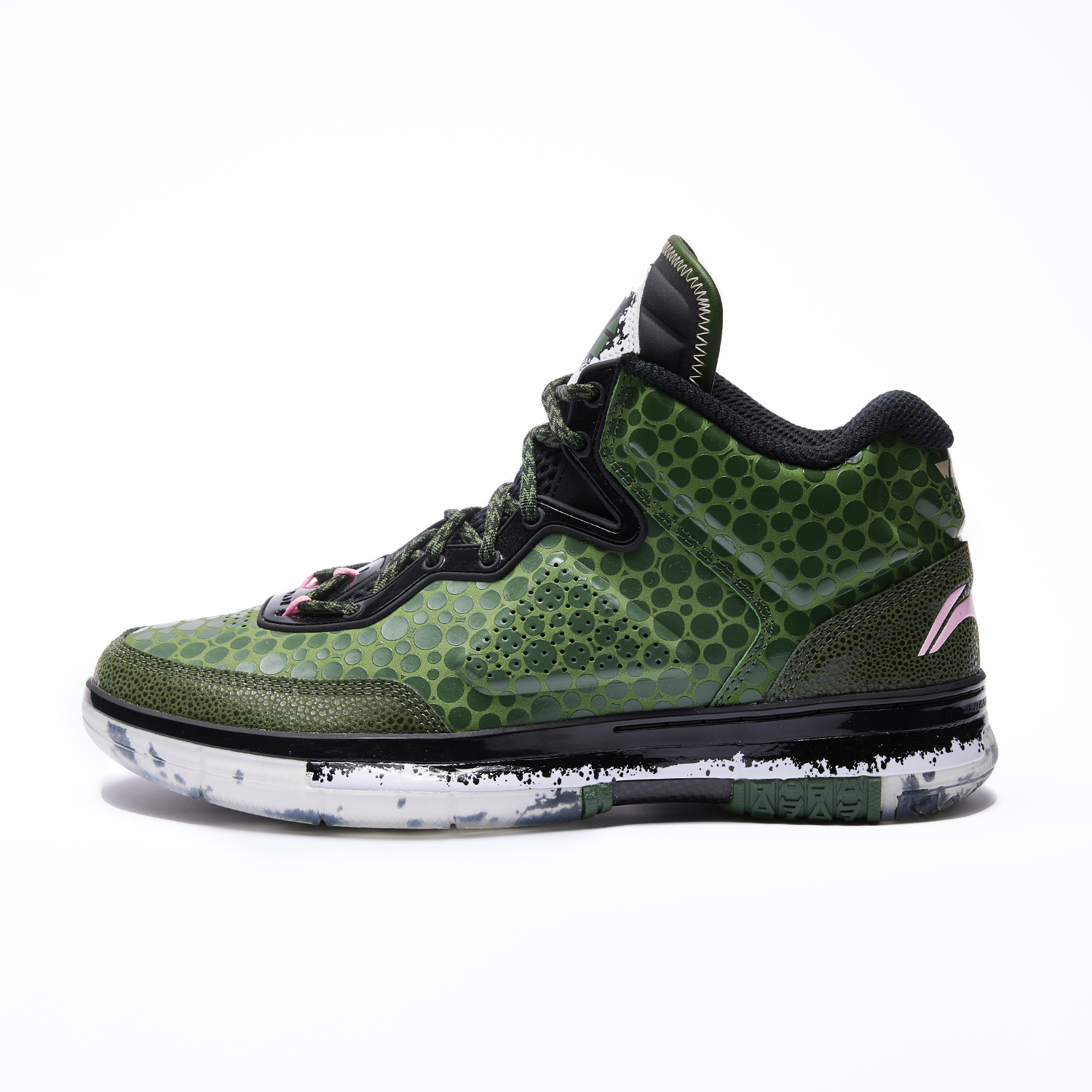 Li Ning WOW 1 Basketball Shoes Men’s High Top Green