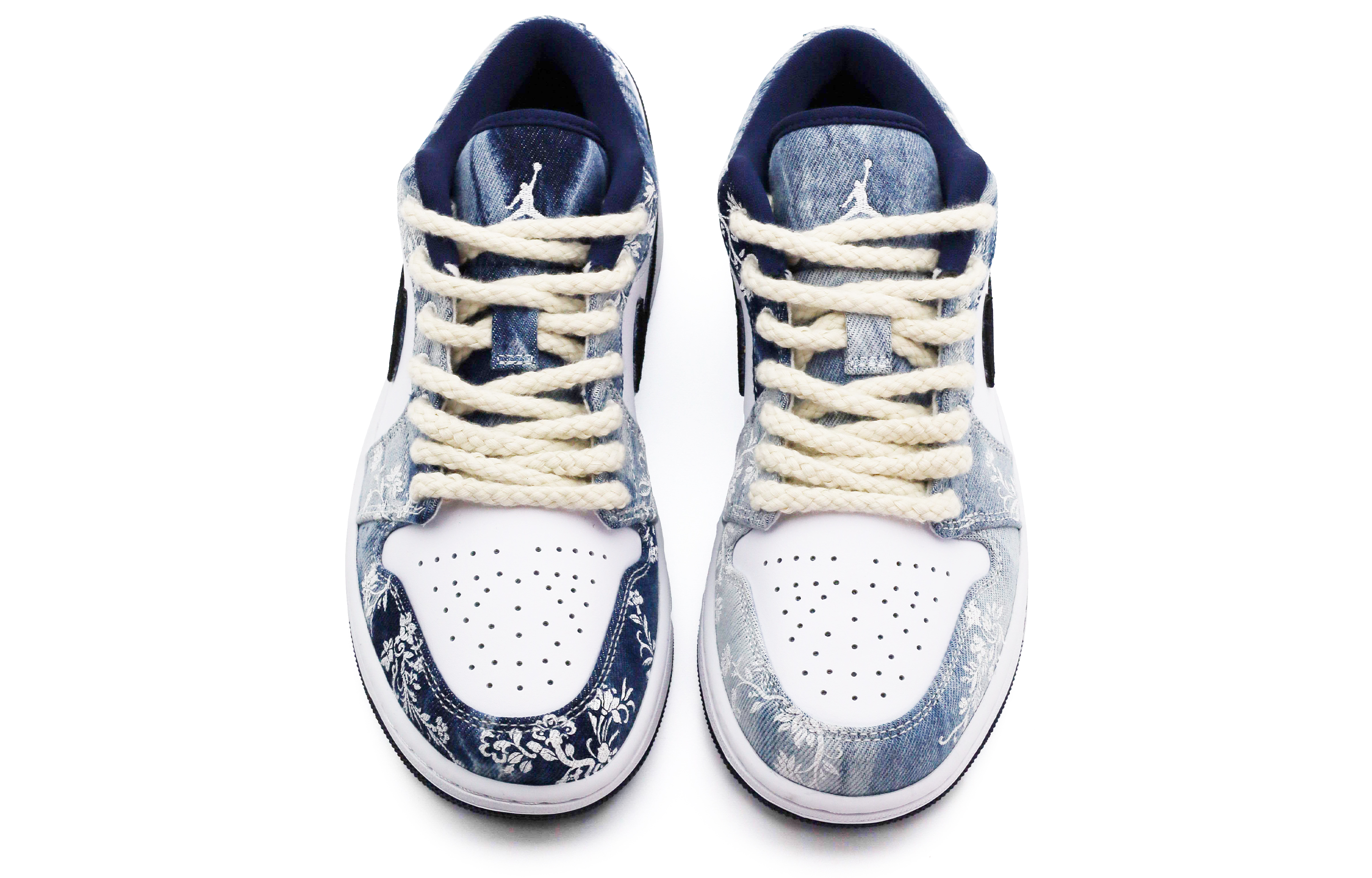 Jordan Air Jordan 1 Low top Vintage Basketball Shoes Men’s Black White Blue