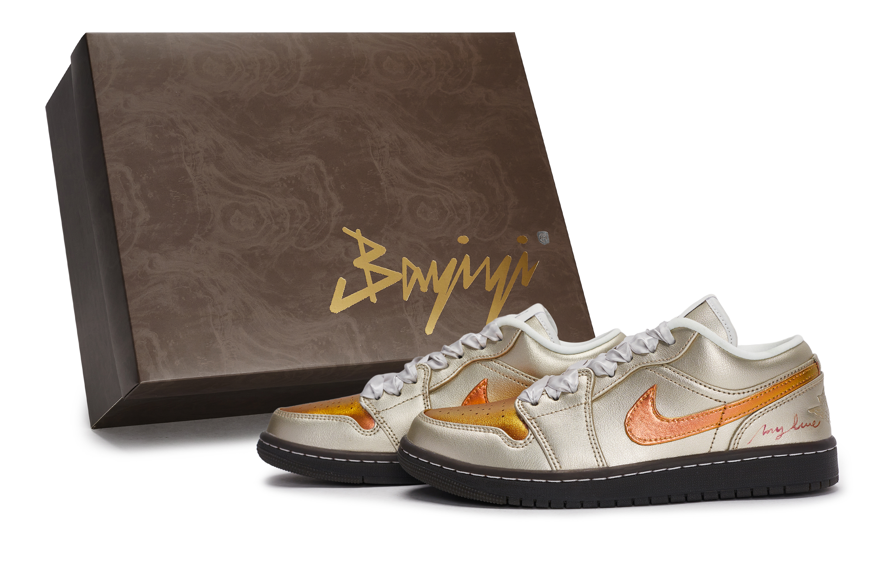Jordan Air Jordan 1 811 Manufacturing, Afterglow Phantom, Special Shoe Box Slip Resistant Abrasion Resistant